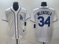 Men's Los Angeles Dodgers Fernando Valenzuela #34 White Limited Player Jerseys