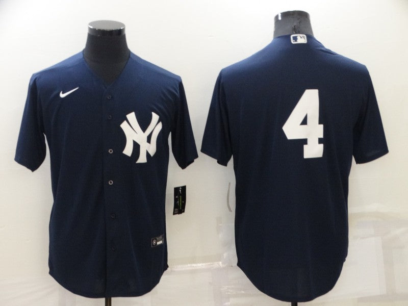 Men's New York Yankees Lou Gehrig #4 Navy Replica Player Name Jerseys