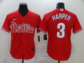 Men's Philadelphia Phillies #3 Bryce Harper Majestic Red Jerseys