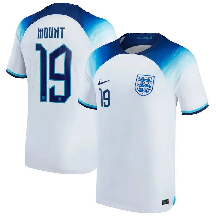 2022/23 England Home 1:1 Quality White Fans Soccer Jersey Back