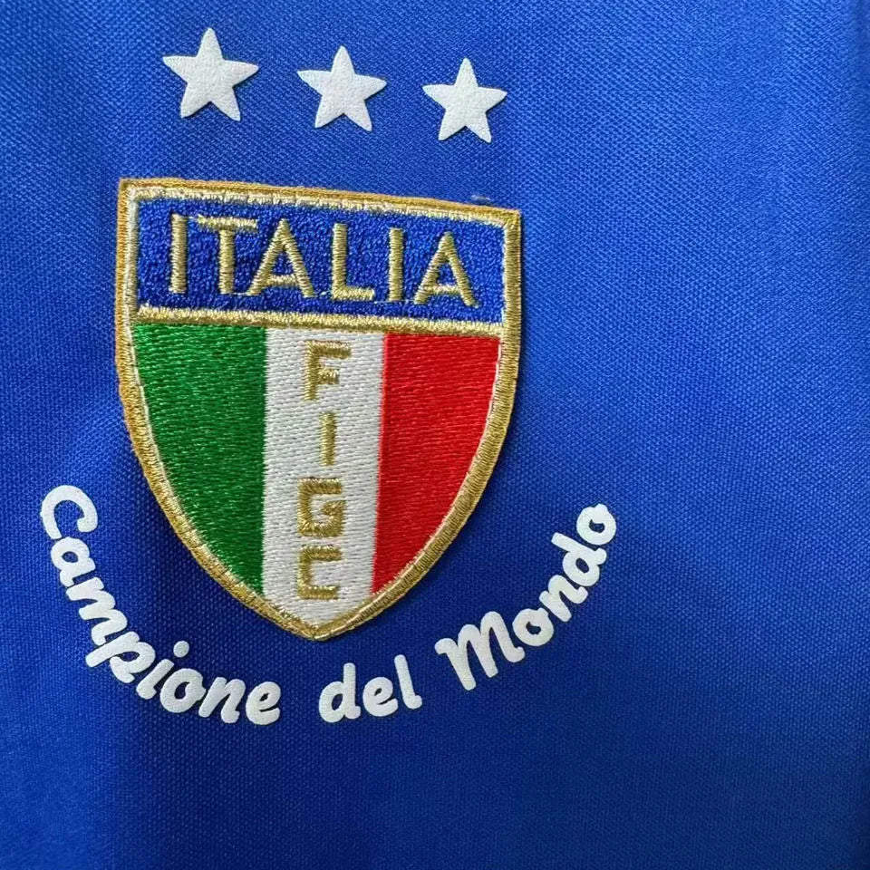 1982 Italy World Cup Champion Special Edition Retro Long Sleeve Jersey Detail 1