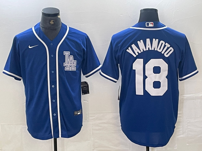 Men's Los Angeles Dodgers Yoshinobu Yamamoto #18 Blue Limited Player Jerseys