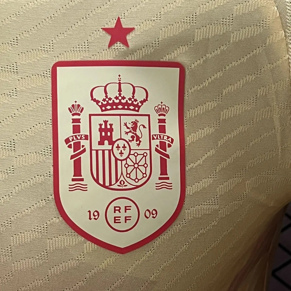 2024/25 Spain Special Edition Yellow Player Version Soccer Jersey Detail 3