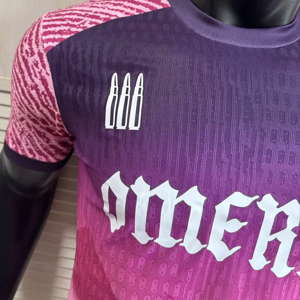 2026 Omerta Pink Player Version Soccer Jersey Detail 4