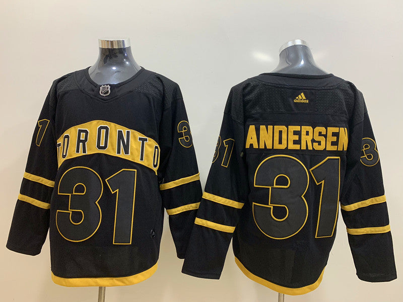 Men's Toronto Maple Leafs Frederik Andersen #31 Black Player Game Jerseys