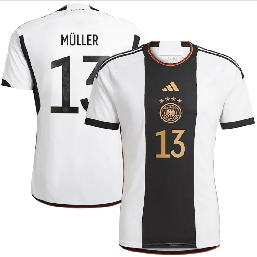 Müller #13 Germany 1:1 Quality Home Fans Jersey 2022/23 ★★ Front