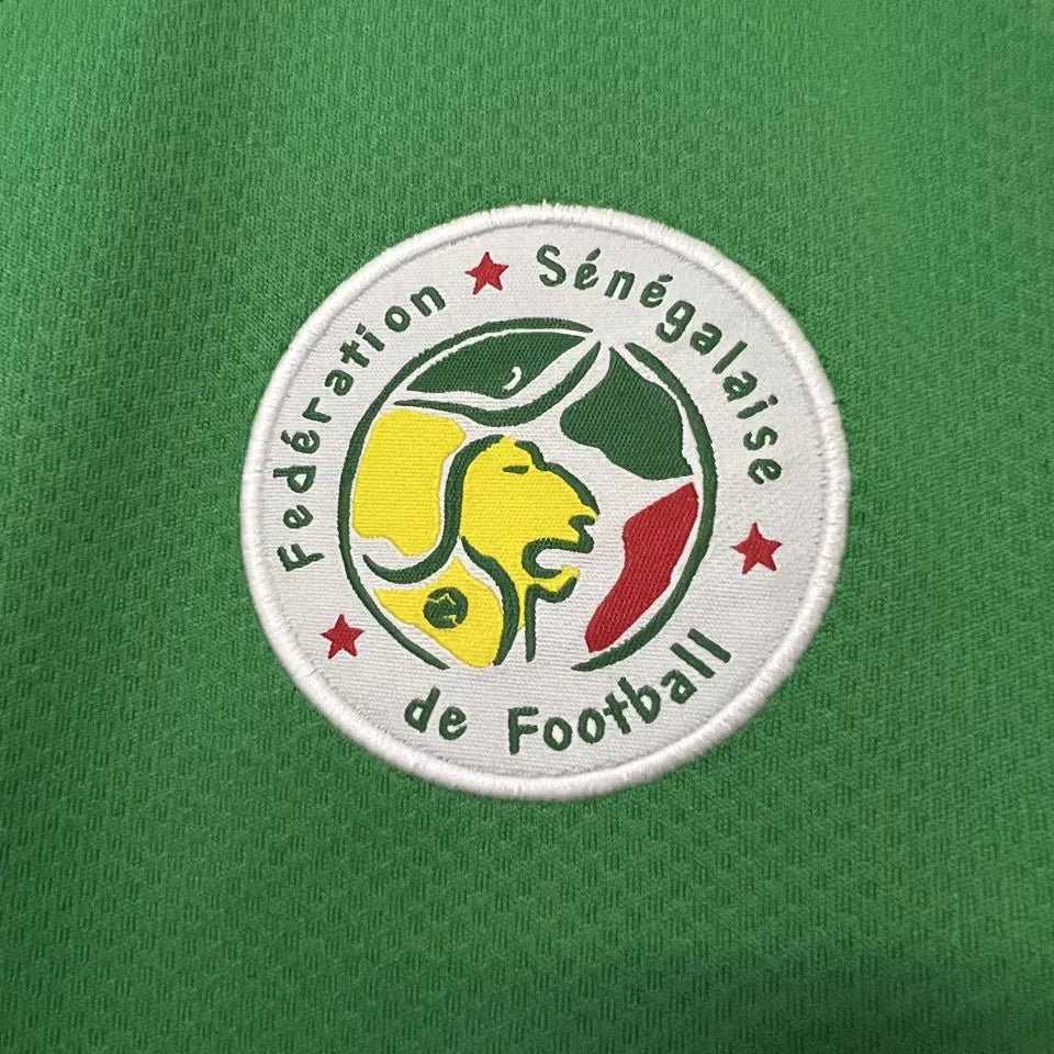 2002 Senegal Home Green Retro Soccer Jersey Detail 3