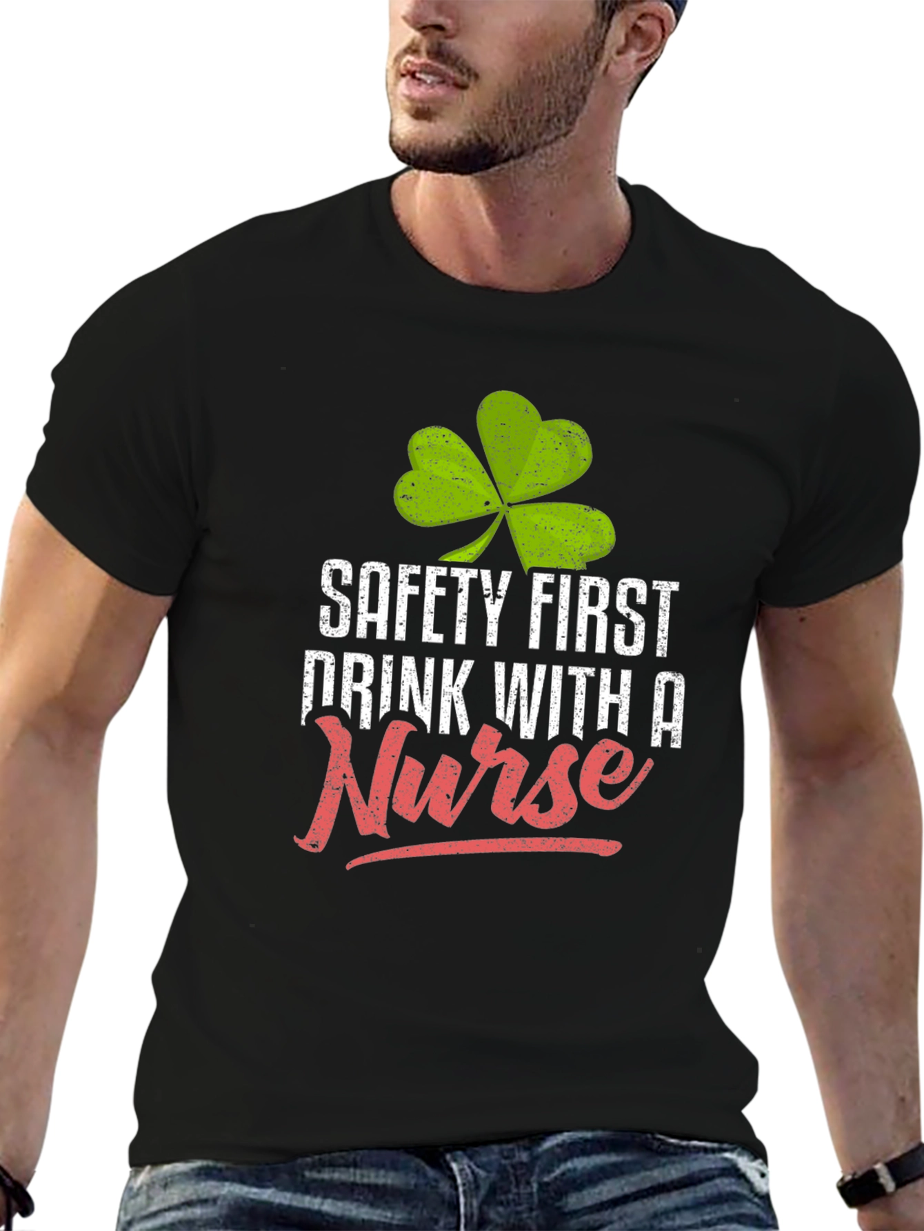 Safety First Drink With a Nurse Graphic Tee