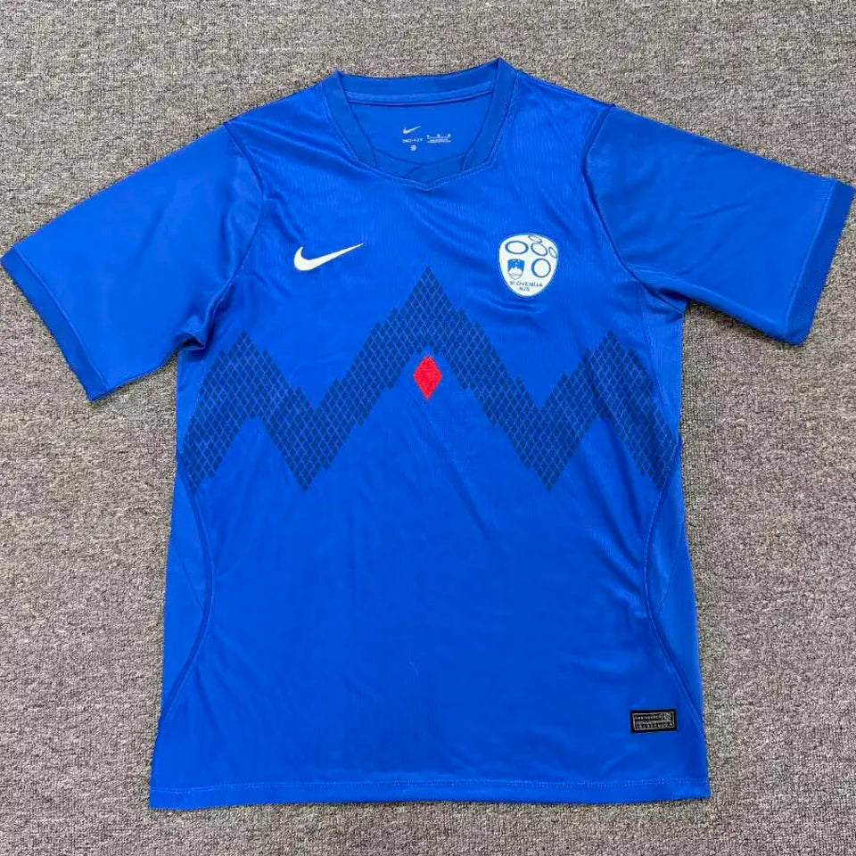 2026/27 Slovenia Home Blue Fans Soccer Jersey Front
