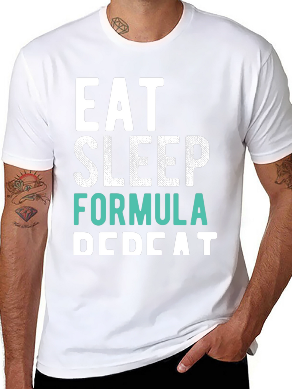Eat Sleep Formula Repeat Black T-Shirt