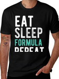 Eat Sleep Formula Repeat Black T-Shirt