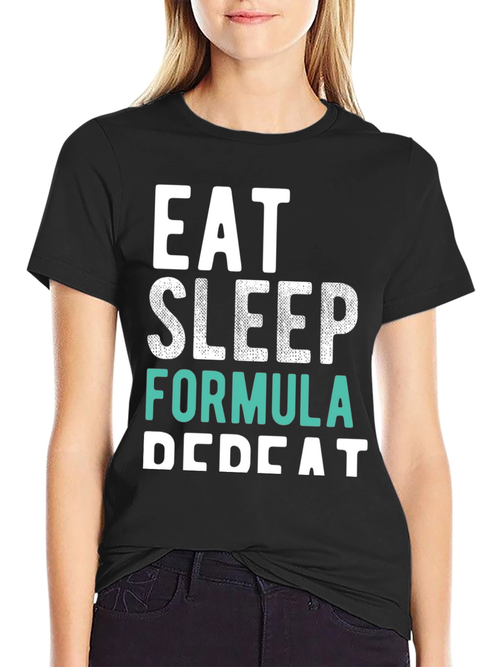 Eat Sleep Formula Repeat Black T-Shirt