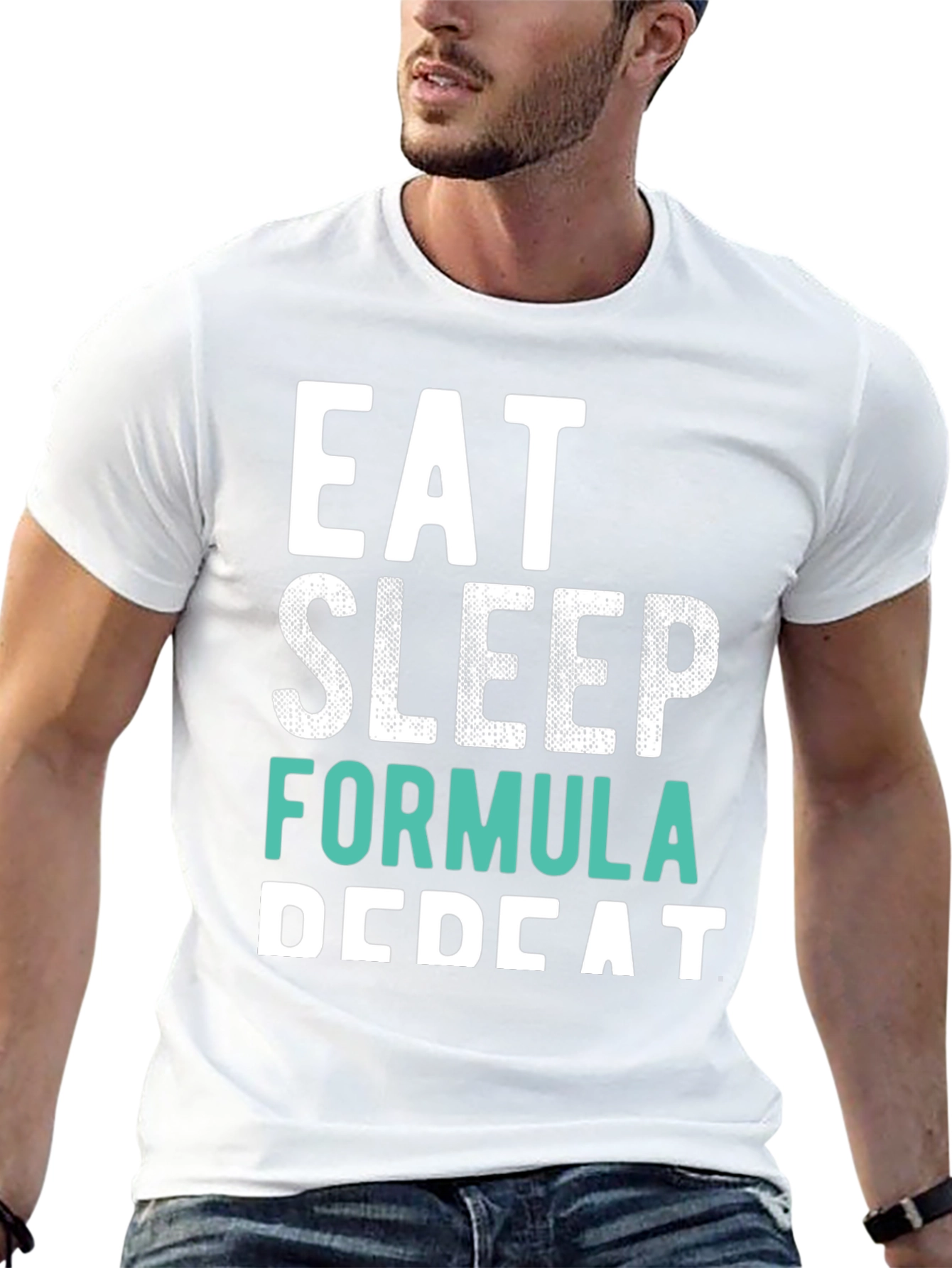 Eat Sleep Formula Repeat Black T-Shirt