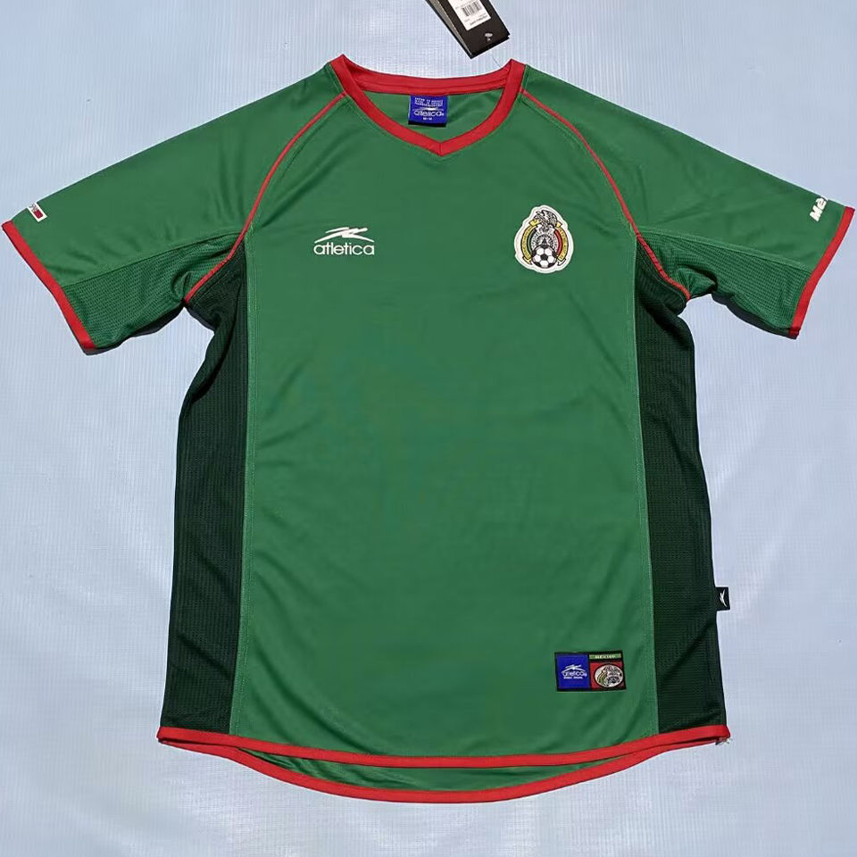 1998 Mexico Green Retro Soccer Jersey Item NO.: 2145979 Front