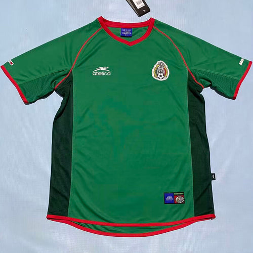 1998 Mexico Green Retro Soccer Jersey Item NO.: 2145979 Front