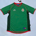 1998 Mexico Green Retro Soccer Jersey Front