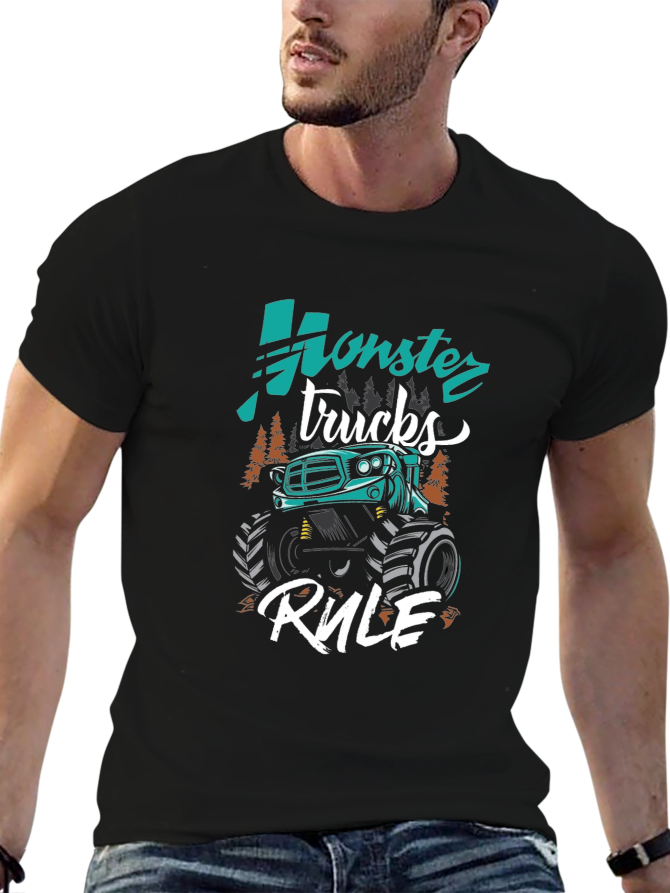Monster Truck Rule Black T-Shirt