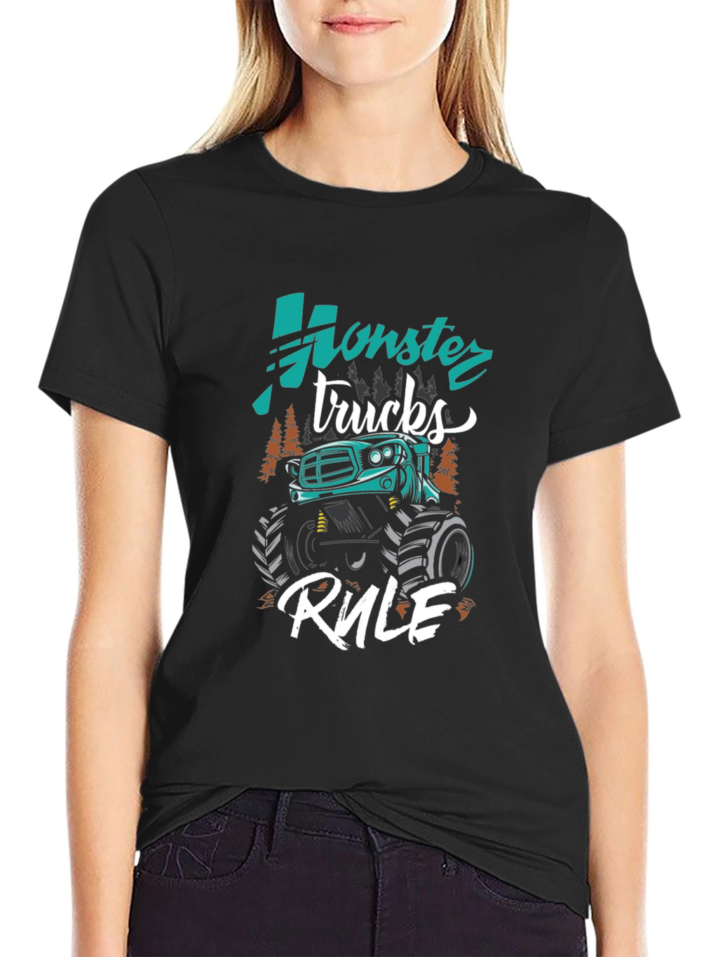 Monster Truck Rule Black T-Shirt