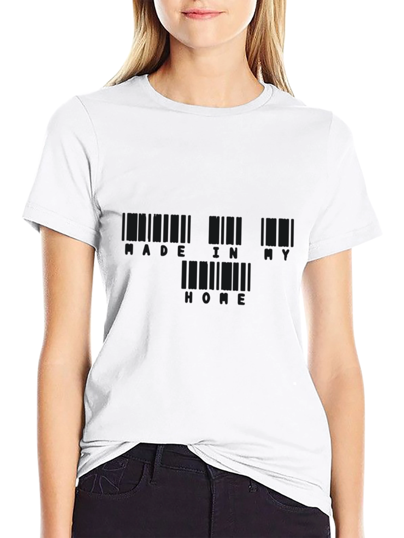 Black Barcode T-Shirt: Made in NY