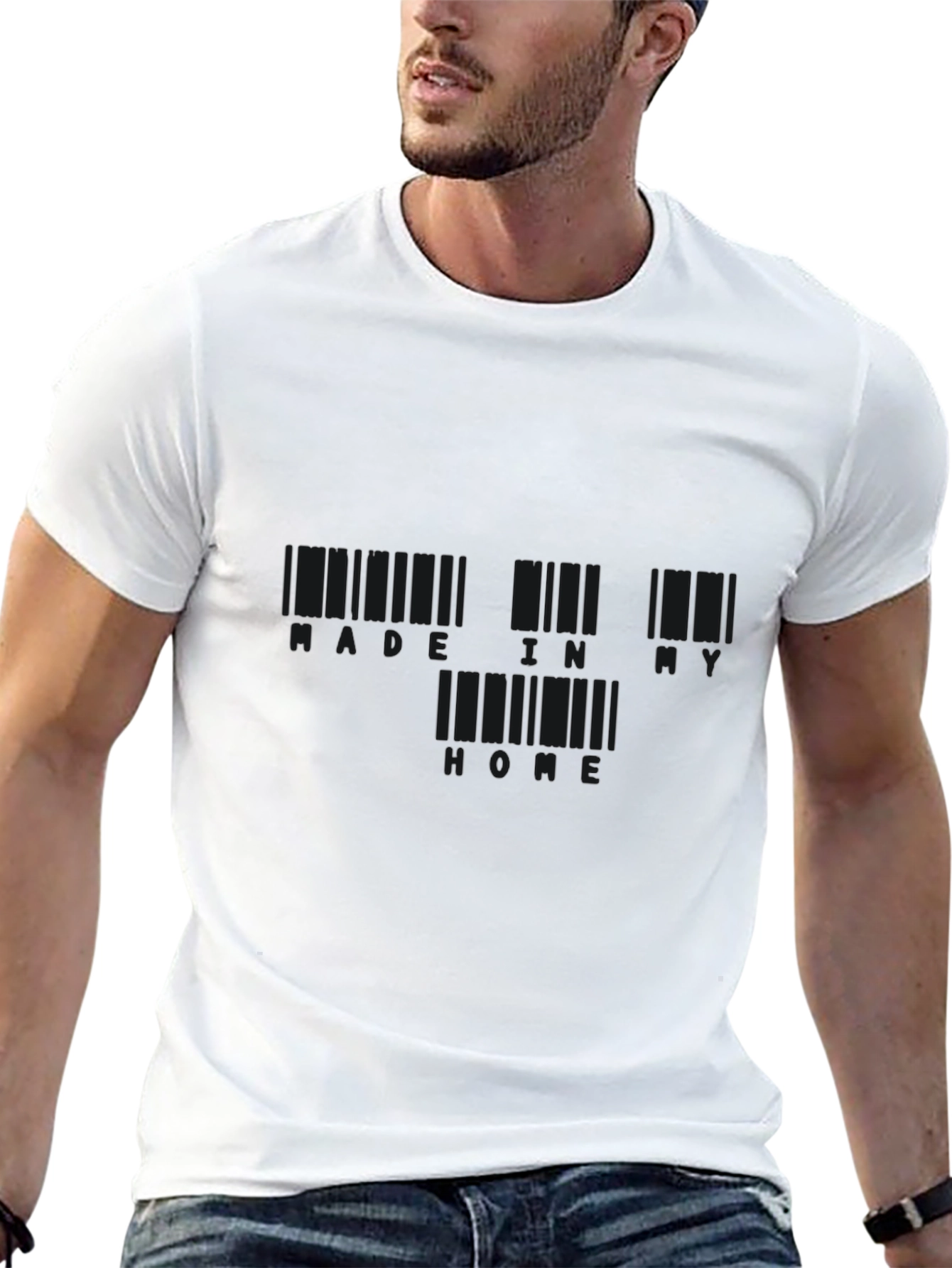 Black Barcode T-Shirt: Made in NY