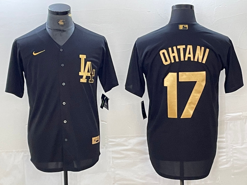 Men's Los Angeles Dodgers Shohei Ohtani #17 Black Alternate Limited Player Jerseys