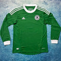 2012 Germany Away Green Retro Long Sleeve Soccer Jersey Front