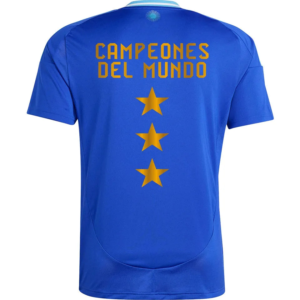CAMPEONES DEL MUNDO 3 Stars Argentina Away Blue Fans Jersey 2024/25 ★★ Front