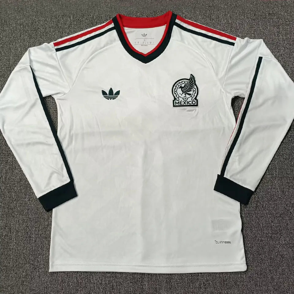 2026/27 Mexico Away White Fans Long Sleeve Soccer Jersey Front