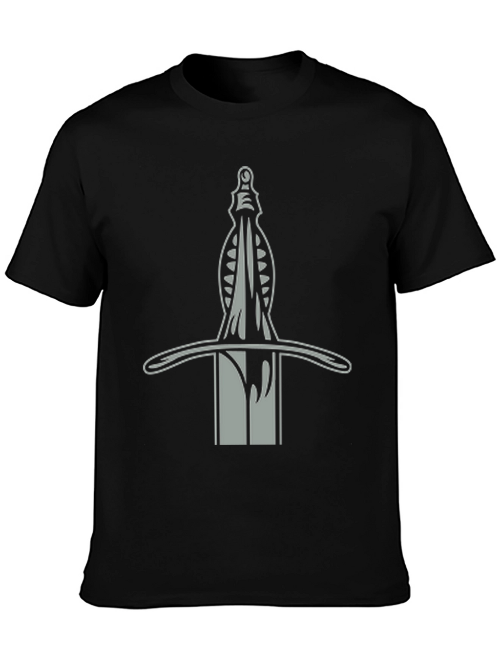 Sword Graphic Tee - Medieval Inspired Black T-Shirt