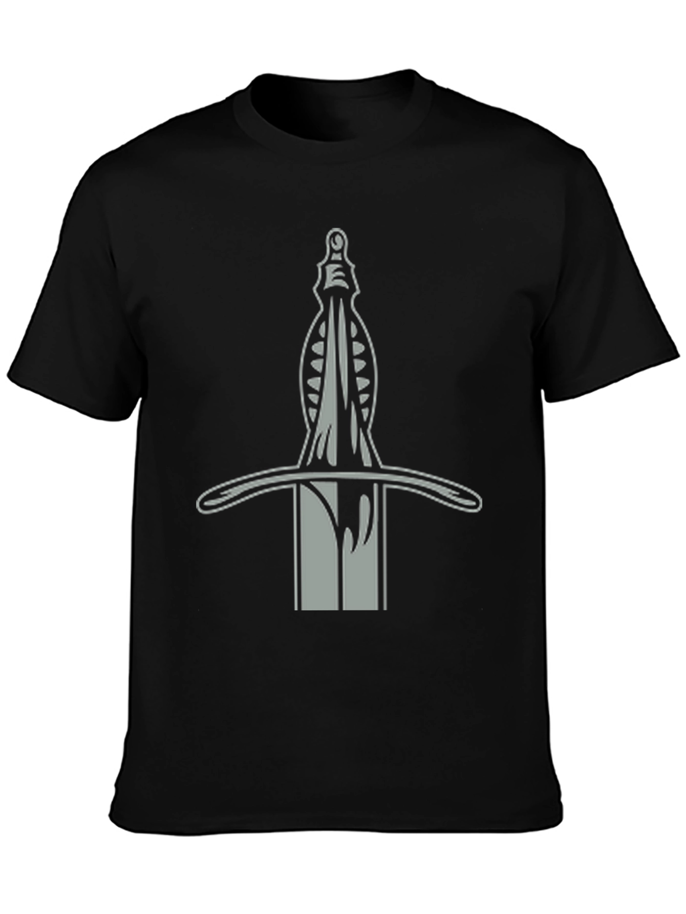 Sword Graphic Tee - Medieval Inspired Black T-Shirt