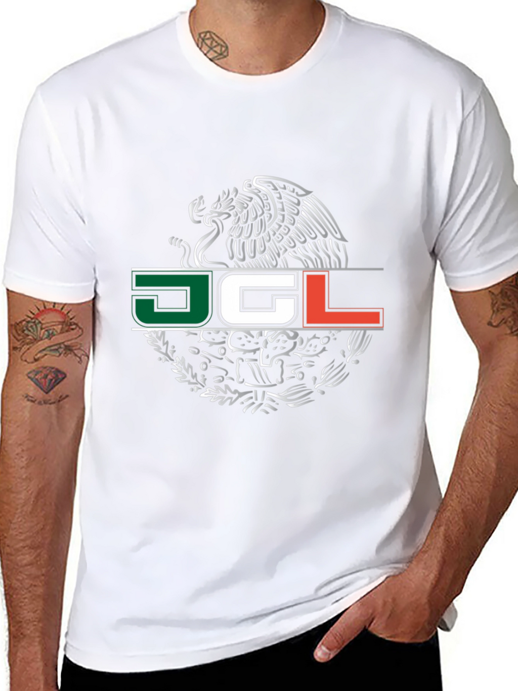 Mexico Emblem Graphic T-Shirt - Black