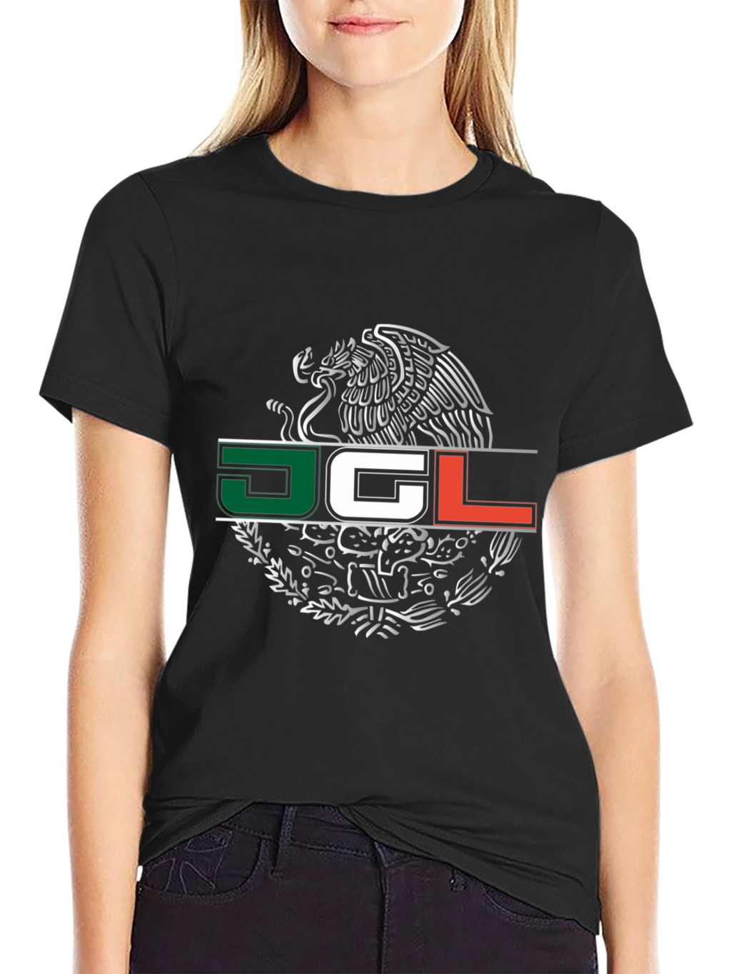 Mexico Emblem Graphic T-Shirt - Black