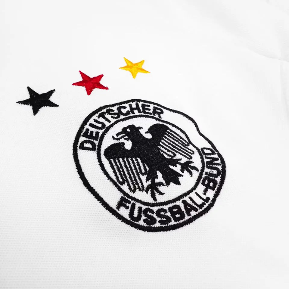 2002/03 Germany Home White Retro Soccer Jersey Detail 3
