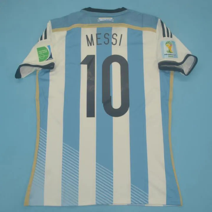 2014/15 Argentina Home Retro Soccer Jersey Detail 2