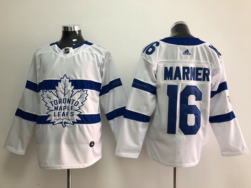 Men's Toronto Maple Leafs Mitch Marner #16 White Player Jerseys