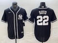 Men's New York Yankees Juan Soto #22 Black Limited Jerseys