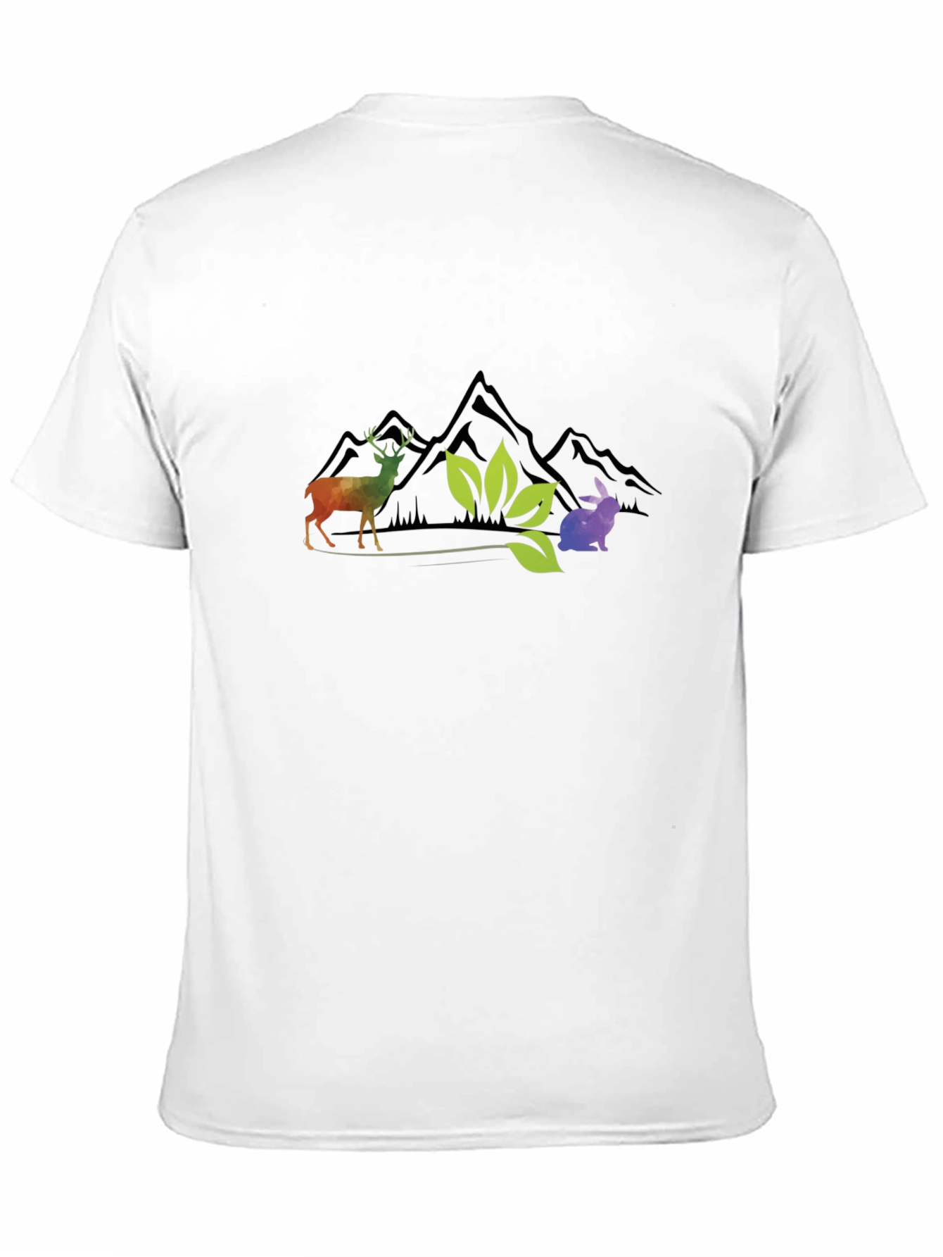 Nature Graphic Tee - Deer Rabbit Mountains