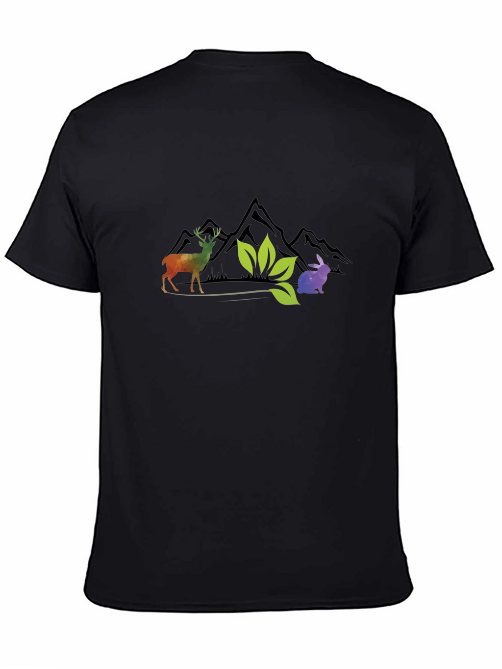 Nature Graphic Tee - Deer Rabbit Mountains