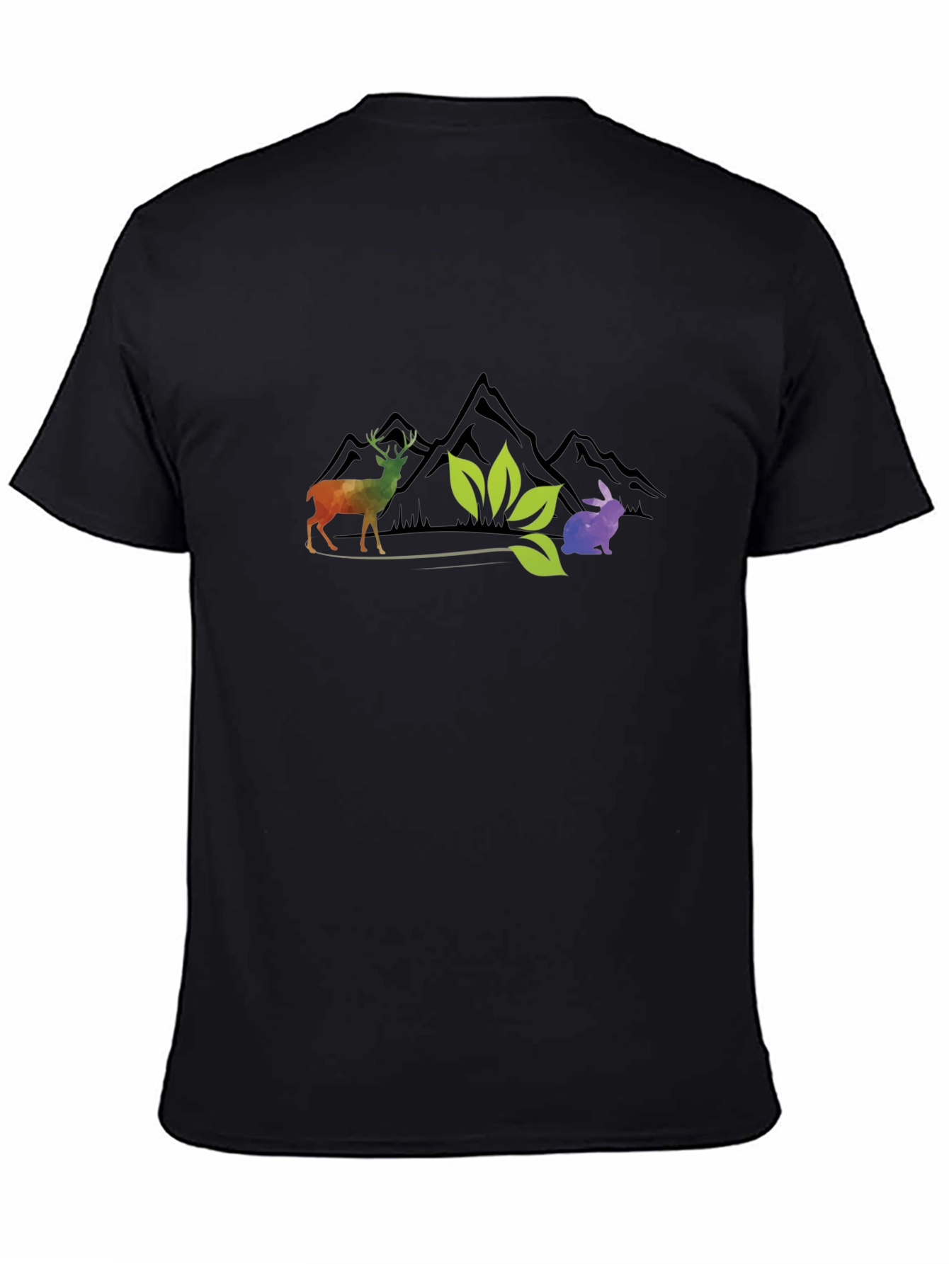 Nature Graphic Tee - Deer Rabbit Mountains
