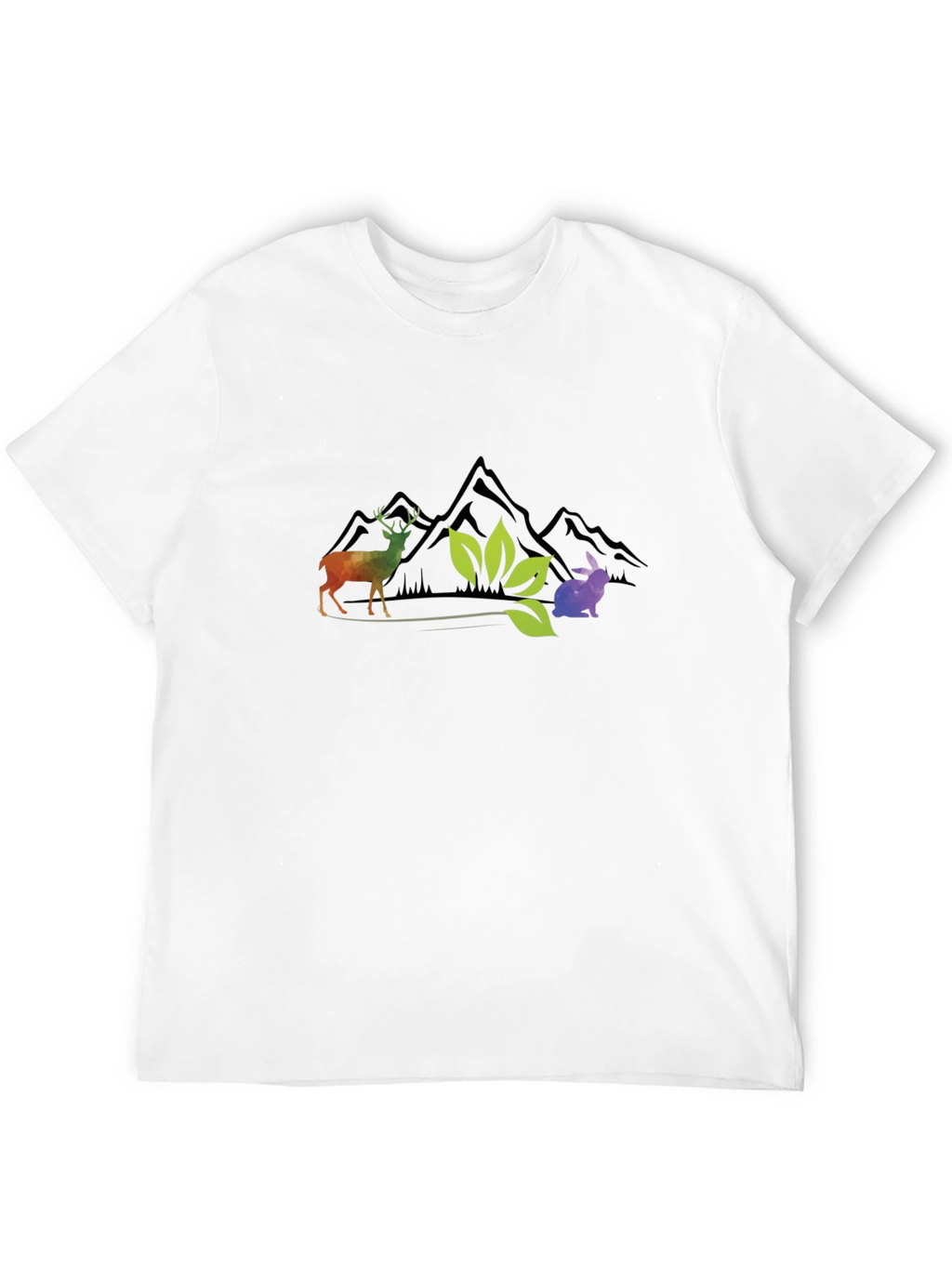 Nature Graphic Tee - Deer Rabbit Mountains