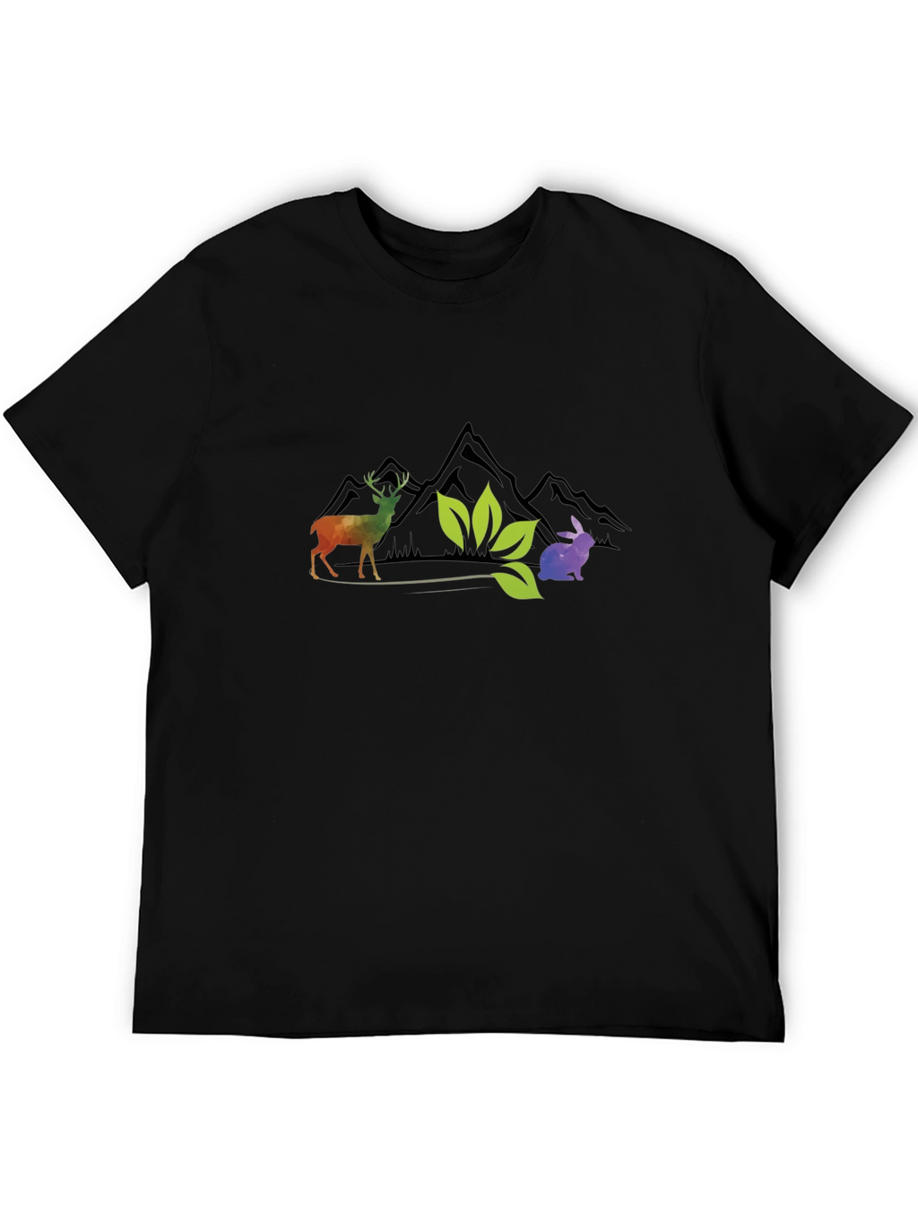 Nature Graphic Tee - Deer Rabbit Mountains