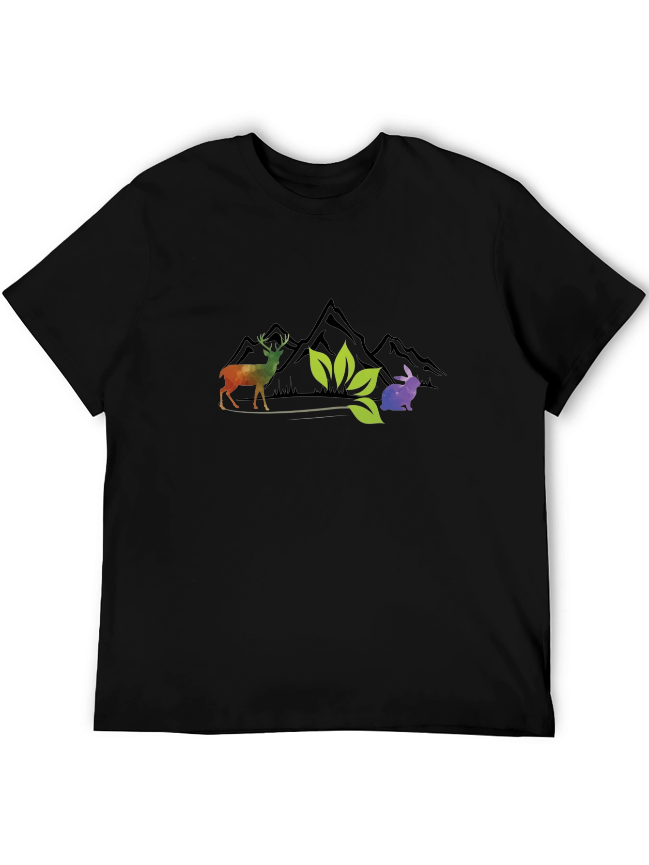Nature Graphic Tee - Deer Rabbit Mountains