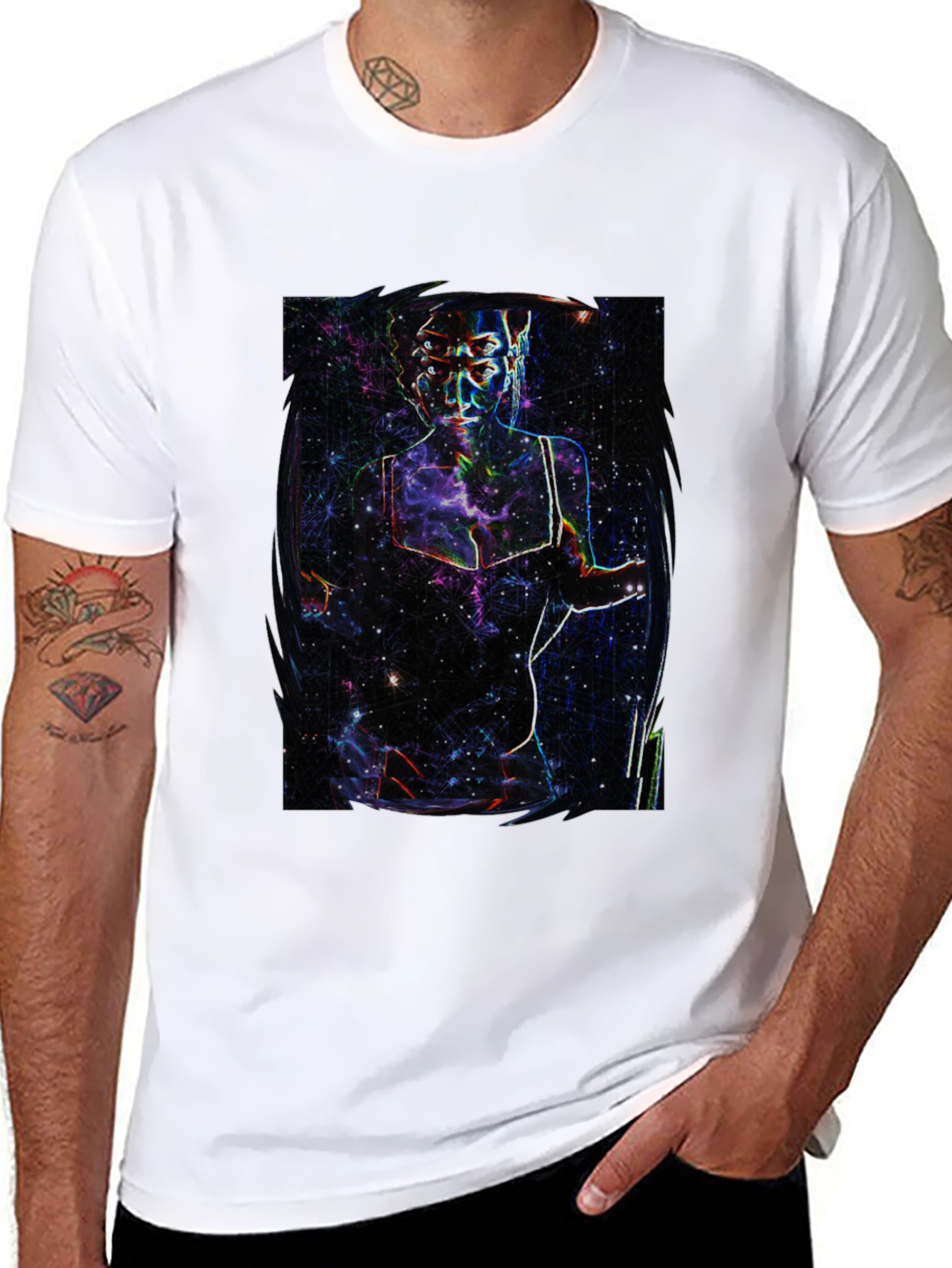 Cosmic Being Graphic Tee - Black T-Shirt