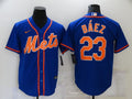 Men's New York Mets Javier Baez #23 Blue Replica Baseball Jerseys