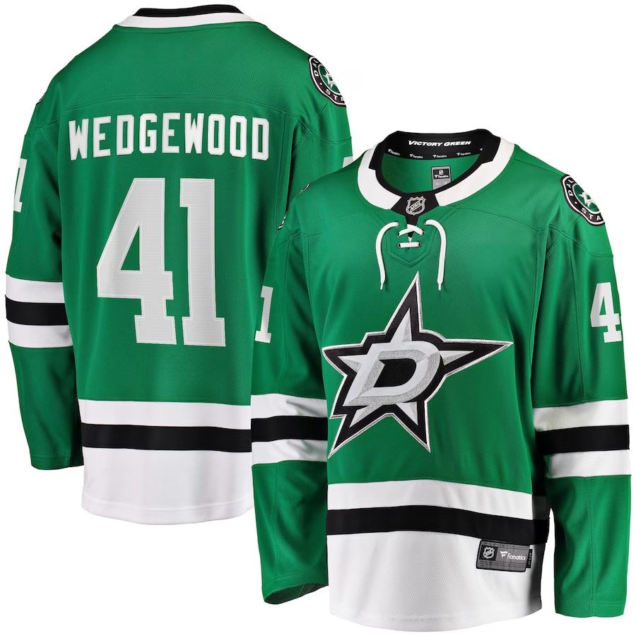 Men's Dallas Stars Scott Wedgewood #41 Kelly Green Home Breakaway Player Jerseys