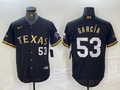 Men's Texas Rangers Adolis Garcia #53 Black Replica Team Jerseys