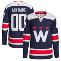 Men's Washington Capitals Navy Alternate Authentic Pro Custom Jerseys