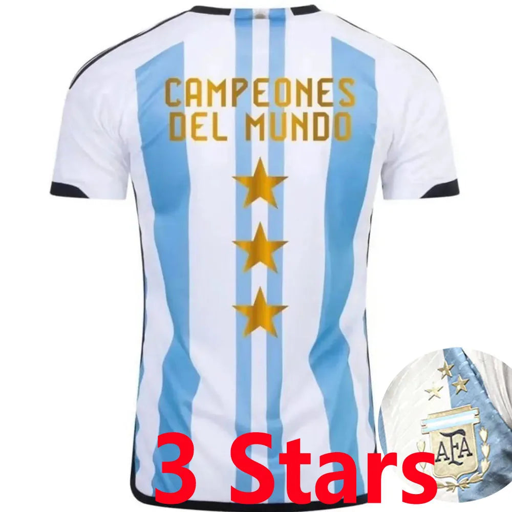 CAMPEONES DEL MUNDO 3 Stars Argentina 1:1 Home Fans Jersey (3 Stars 3星) 2022/23 ★★ Front