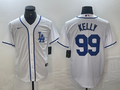 Men's Los Angeles Dodgers Joe Kelly #99 White Limited Player Jerseys