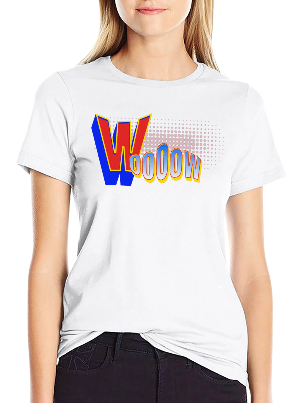Woow Comic Style Graphic T-Shirt